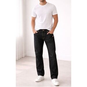 Coogi Men's Dark Wash Embroidered Jesus Pocket Baggy Fit Jeans Size‎ 44x35